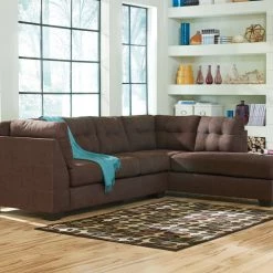 Benchcraft® Sectionals Maier - Walnut - Left Arm Facing Sofa 2 Pc Sectional