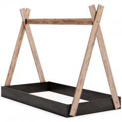 Ashley Furniture Piperton - Brown / Black - Twin Tent Complete Bed In Box