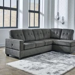 Signature Design By Ashley® Kitler - Smoke - Chaise Sectional 2 Pc Sectionals