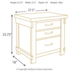 Ashley Furniture Lakeleigh - Brown - Three Drawer Night Stand 23 Ashley Furniture Lakeleigh - Brown - Three Drawer Night Stand