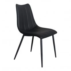 Moe's Home Collection Alibi Dining Chair Matte Black-m2 Chairs