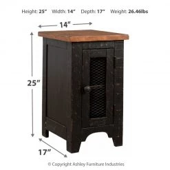 Ashley Furniture Valebeck - Black/brown - Chair Side End Table 12 Ashley Furniture Valebeck - Black/brown - Chair Side End Table