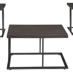 Ashley Furniture Airdon - Bronze Finish - Occasional Table Set (3/cn) Tables