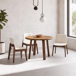 Moe's Home Collection Malibu Round Dining Table Walnut Tables