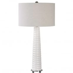 Uttermost Mavone Gloss White Table Lamp Accessories