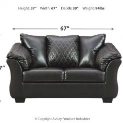 Ashley Furniture Betrillo - Black - Loveseat