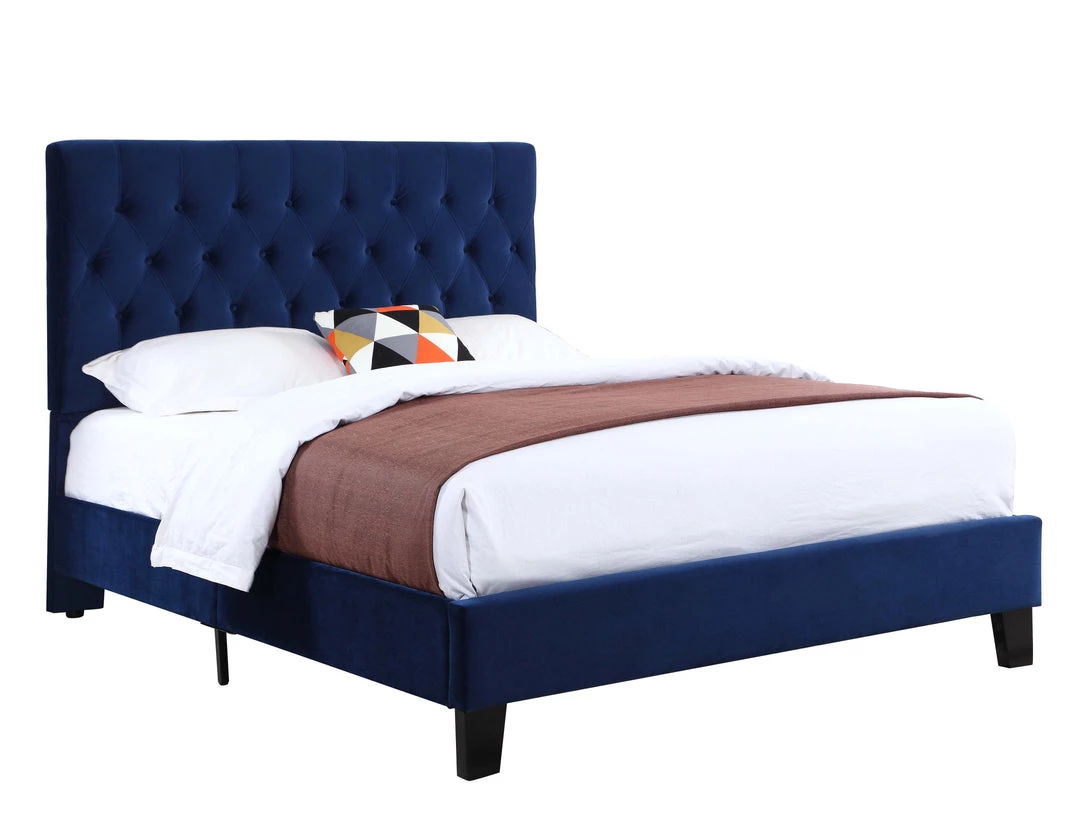 Emerald Home Navy Upholstered Bed, Full Beds 3 Emerald Home Navy Upholstered Bed, Full Beds
