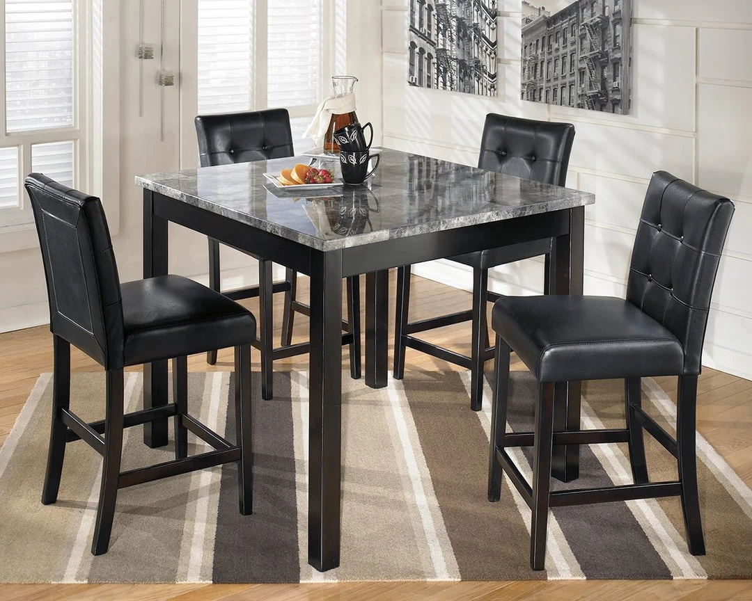 Ashley Furniture Dining Room Sets Maysville - Black - Square Counter Tbl Set (5/cn) 5 Ashley Furniture Dining Room Sets Maysville - Black - Square Counter Tbl Set (5/cn)