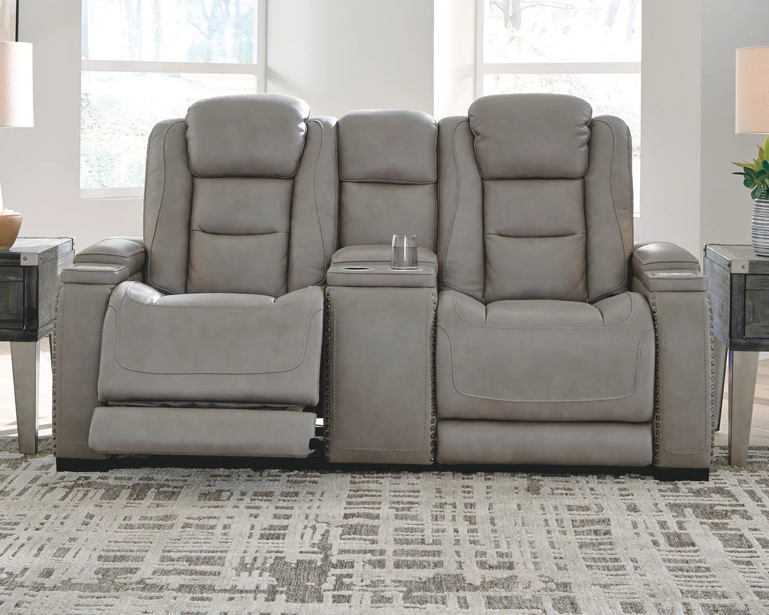 Ashley Furniture Loveseats The Man-den - Gray - Pwr Rec Loveseat/con/adj Hdrst 7 Ashley Furniture Loveseats The Man-den - Gray - Pwr Rec Loveseat/con/adj Hdrst