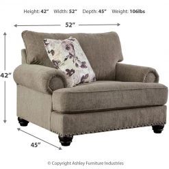 Ashley Furniture Sembler - Cobblestone - Chair And A Half