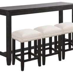 Ashley Furniture Dining Room Sets Anchorville - Dark Brown - Rect Drm Counter Tbl Set(4/cn)