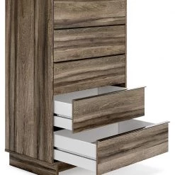 Signature Design By Ashley® Shallifer - Brown - Five Drawer Chest Chests 12 Signature Design By Ashley® Shallifer - Brown - Five Drawer Chest Chests