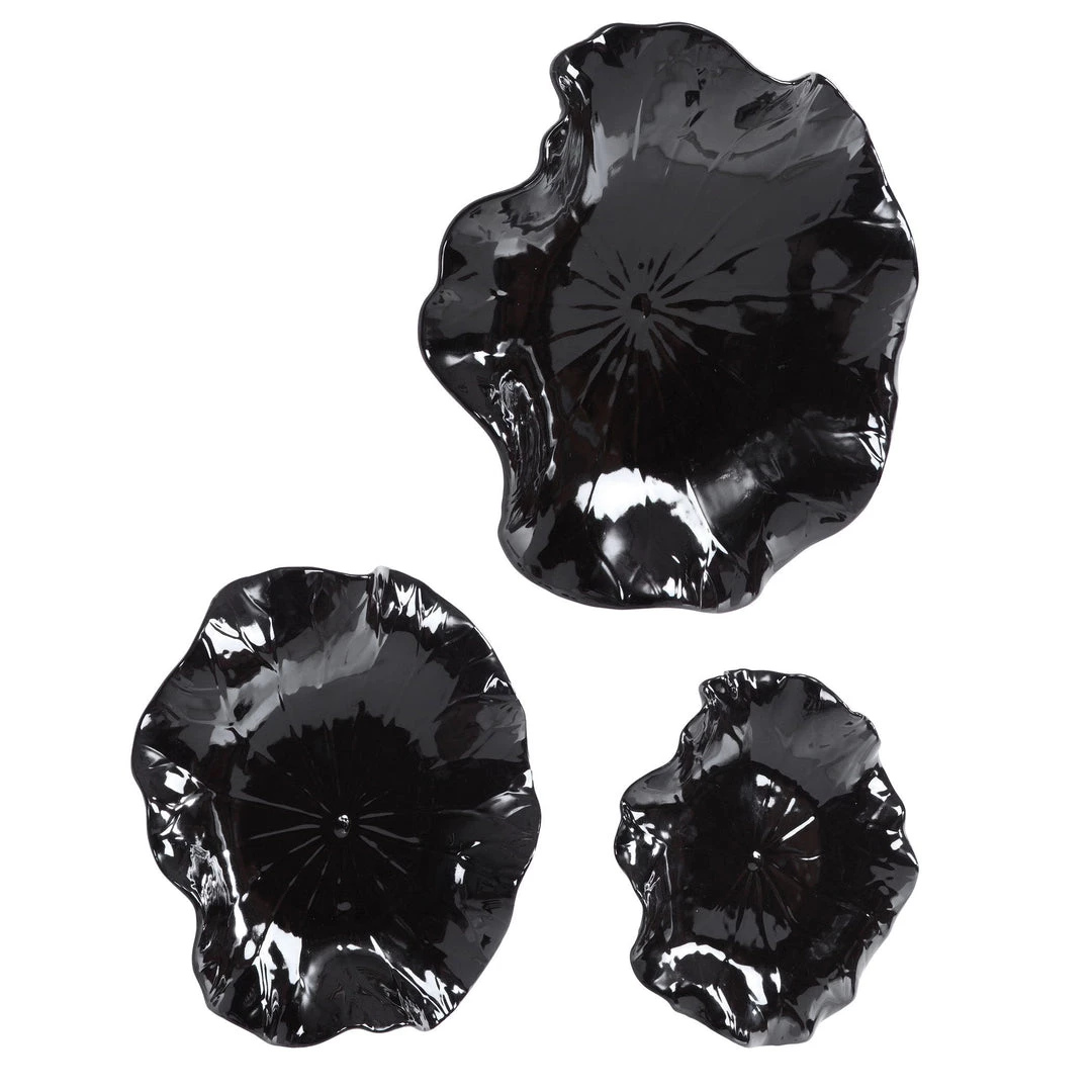 Accessories Uttermost Abella Black Ceramic Wall Decor, S/3 9 Accessories Uttermost Abella Black Ceramic Wall Decor, S/3