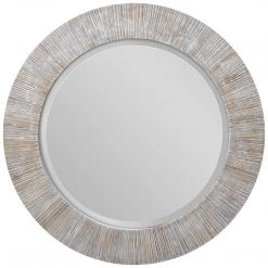 Accessories Uttermost Repose Whitewash Round Mirror