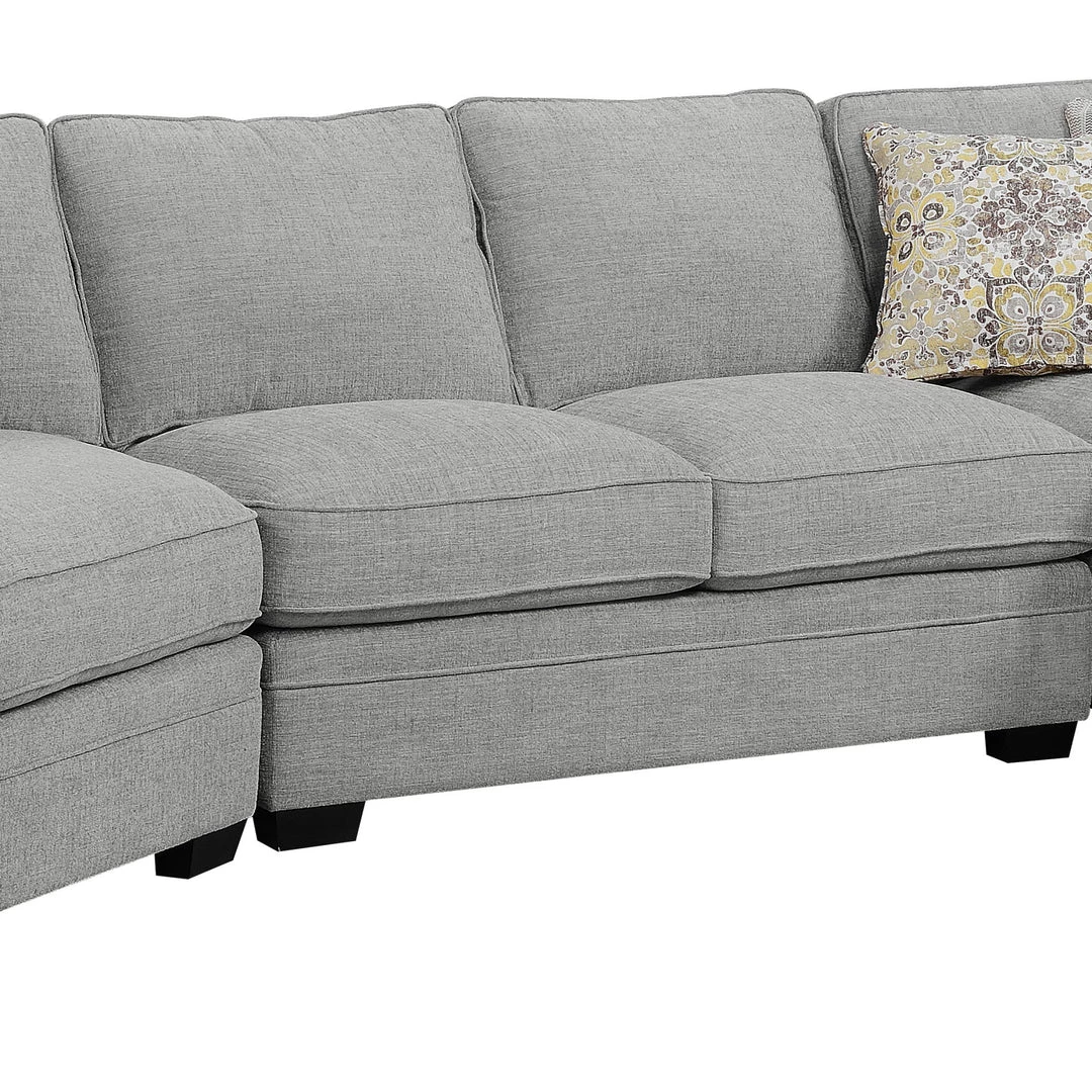 Emerald Home Sectionals Analiese Sectional, Linen Gray 7 Emerald Home Sectionals Analiese Sectional, Linen Gray