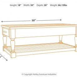 Ashley Furniture Tables Shawnalore - Whitewash - Rectangular Cocktail Table 11 Ashley Furniture Tables Shawnalore - Whitewash - Rectangular Cocktail Table