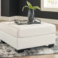 Signature Design By Ashley® Ottomans Donlen - White - Oversized Accent Ottoman