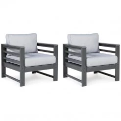 Ashley Furniture Amora - Charcoal Gray - Lounge Chair W/cushion (2/cn)