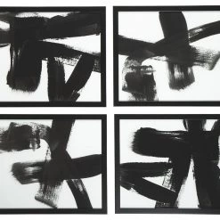 Ashley Furniture Doro - Black/white - Wall Art Set (4/cn)