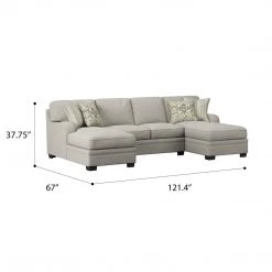 Emerald Home Analiese U-shaped Sectional, Ivory Tan 25 Emerald Home Analiese U-shaped Sectional, Ivory Tan