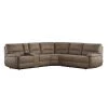 Emerald Home Aurora Power Reclining Sectional Brown Sectionals