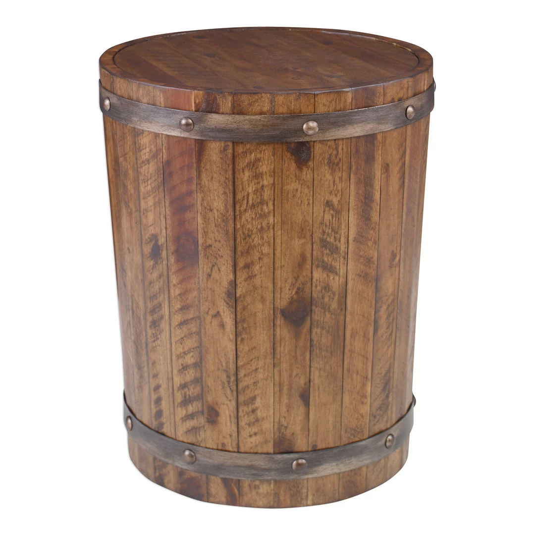 Uttermost Ceylon Wine Barrel Side Table 3 Uttermost Ceylon Wine Barrel Side Table