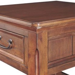 Ashley Furniture Woodboro - Dark Brown - Rectangular End Table Tables