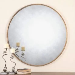 Uttermost Junius Round Gold Mirror