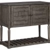 Ashley Furniture Lennick - Antique Gray - Accent Cabinet Cabinets