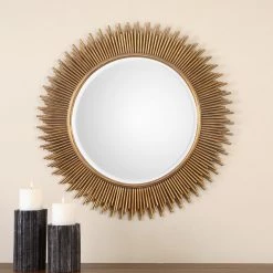 Uttermost Marlo Round Gold Mirror Accessories