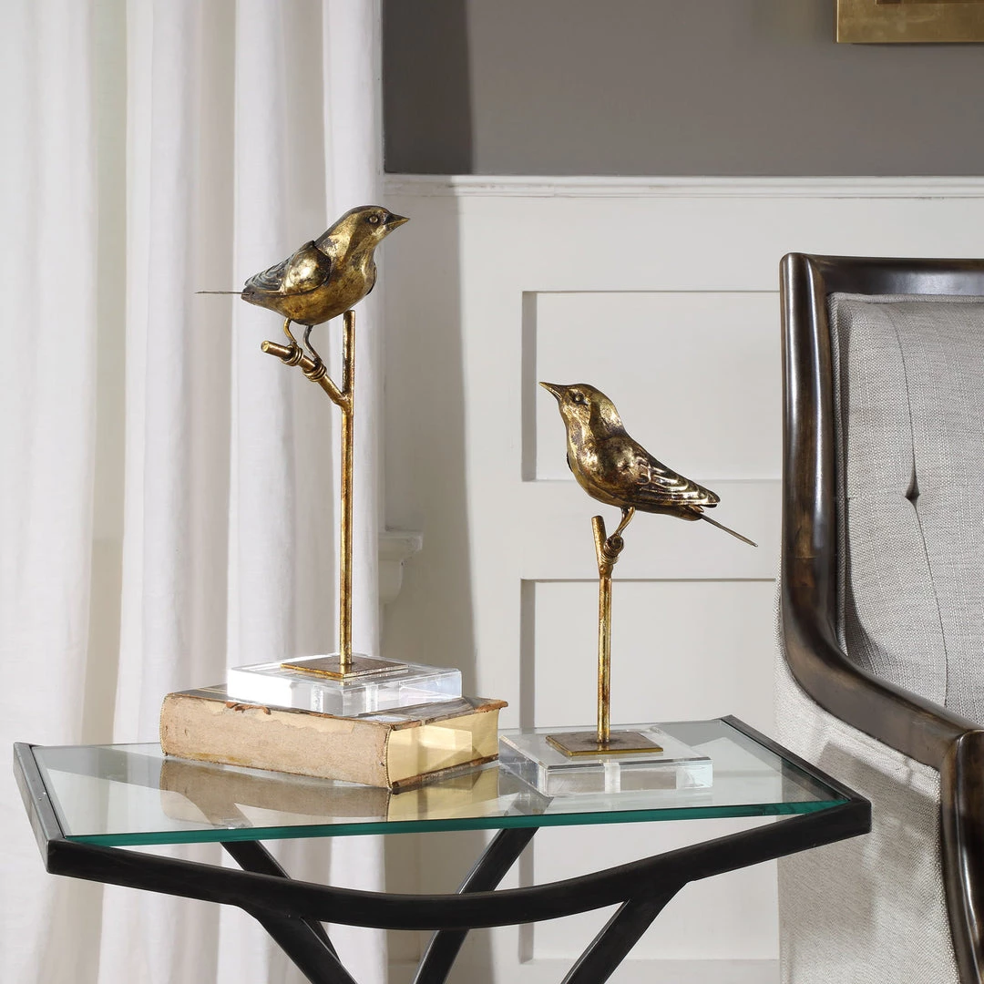 Uttermost Passerines Bird Sculptures S/2 4 Uttermost Passerines Bird Sculptures S/2