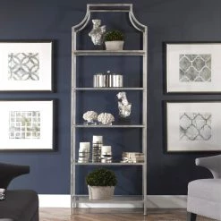 Uttermost Aurelie Silver Etagere Bookcases