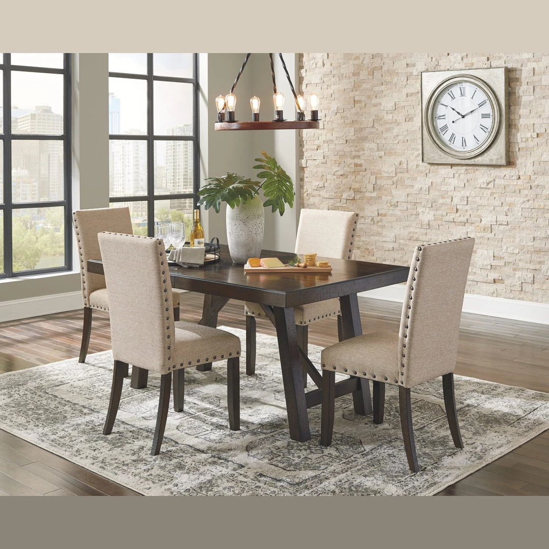 Signature Design By Ashley® Rokane - Ultimate Best In Class Rectangular Dining Room Extension Table, 4 Upholstered Side Chairs 3 Signature Design By Ashley® Rokane - Ultimate Best In Class Rectangular Dining Room Extension Table, 4 Upholstered Side Chairs