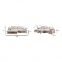 Moe's Home Collection Plunge Sectional Cappuccino Sectionals