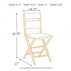 Ashley Furniture Kavara - Light Brown - Barstool (2/cn) Stools