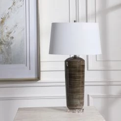 Uttermost Ebon Charcoal Table Lamp