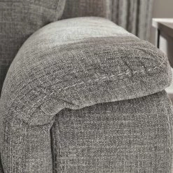 Ashley Furniture Reclining Furniture Mouttrie - Smoke - Pwr Rec Loveseat/con/adj Hdrst