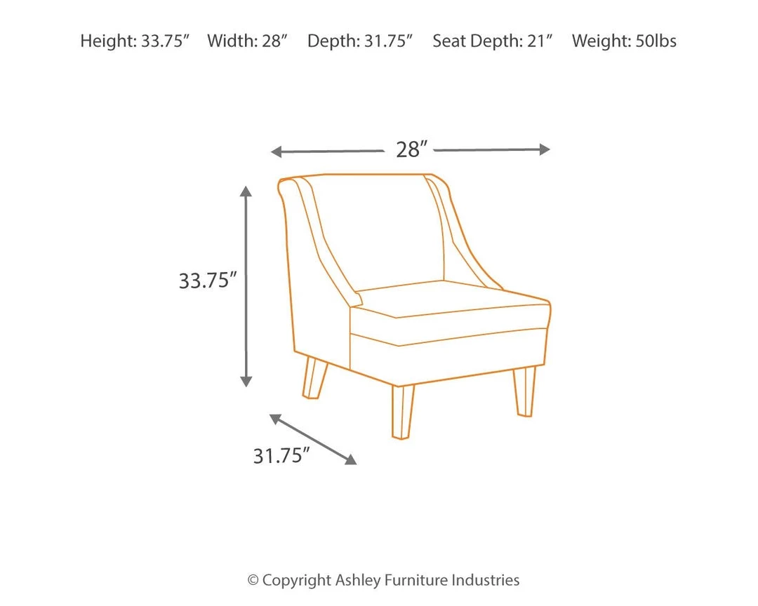Ashley Furniture Clarinda - Classic Slipper Chair - Accent Chairs 11 Ashley Furniture Clarinda - Classic Slipper Chair - Accent Chairs