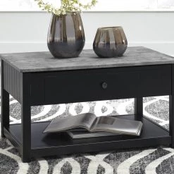 Ashley Furniture Ezmonei - Black/gray - Lift Top Cocktail Table Tables