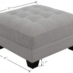 Emerald Home Ottomans Ryder Ottoman, Dove Gray
