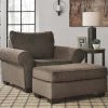 Benchcraft® Nesso - Walnut - 2 Pc. - Chair And A Half With Ottoman