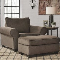 Benchcraft® Nesso - Walnut - 2 Pc. - Chair And A Half With Ottoman