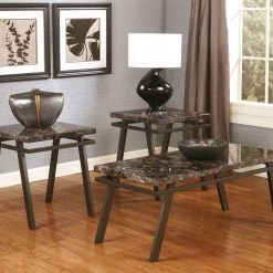 Ashley Furniture Paintsville - Bronze Finish - Occasional Table Set (3/cn) Tables
