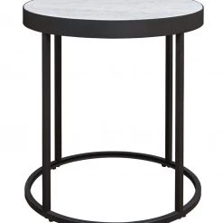 Signature Design By Ashley® Windron - Black/white - Round End Table Tables
