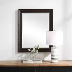 Accessories Uttermost Wythe Burnished Wood Mirror