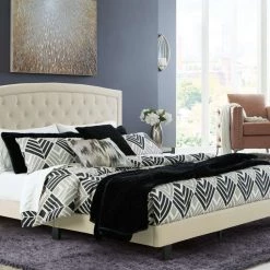 Ashley Furniture Adelloni - Cream - King Upholstered Bed Beds