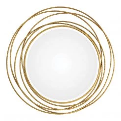 Accessories Uttermost Whirlwind Gold Round Mirror