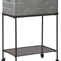 Ashley Furniture Vossman - Antique Gray/brown - Beverage Tub