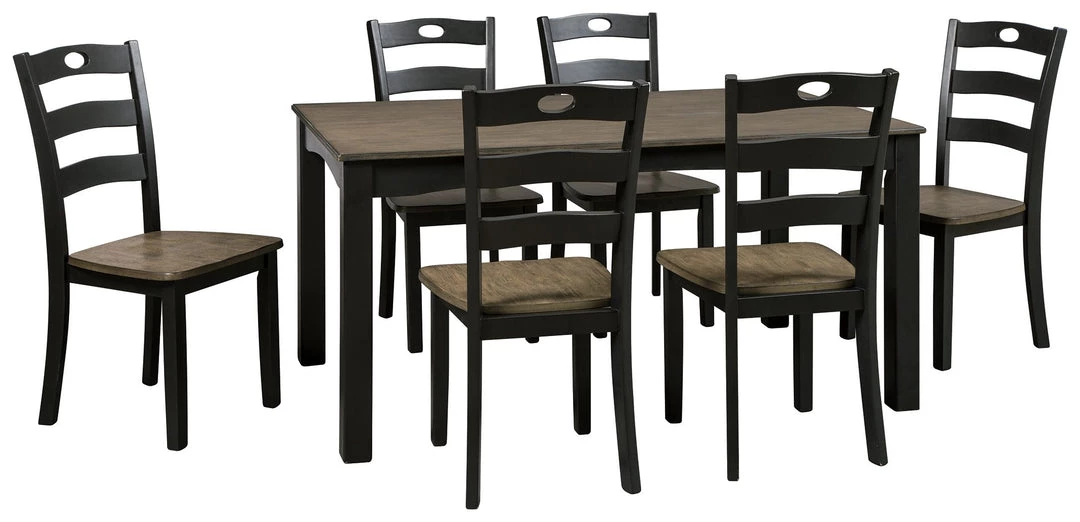 Ashley Furniture Froshburg - Black - Dining Room Table Set (7/cn) Dining Room Sets 3 Ashley Furniture Froshburg - Black - Dining Room Table Set (7/cn) Dining Room Sets