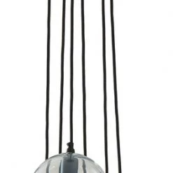 Ashley Furniture Sybil - Clear/black - Glass Pendant Light (1/cn)